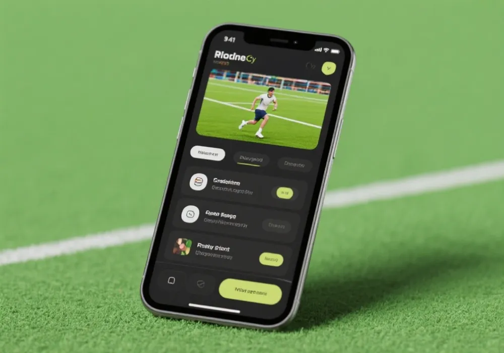 体育APP界面示意图